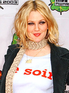 Drew Barrymore, 2003, transformation, celebrity hair, celebrity makeup