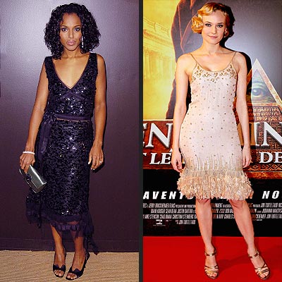 HOLIDAY TREND: SPARKLY DRESSES photo | Diane Kruger, Kerry Washington