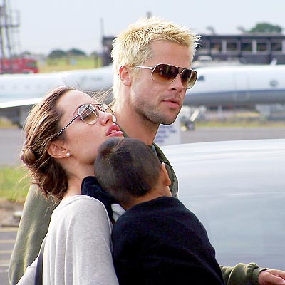 THREE FOR THE ROAD photo | Angelina Jolie, Brad Pitt
