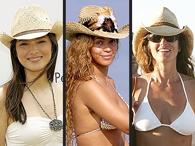 STRAW COWBOY HATS photo | Beyonce Knowles, Cindy Crawford, Kelly Hu