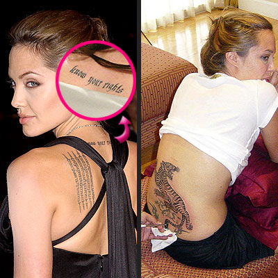 Tattoos  on Stars  Most Daring Tattoos   Angelina Jolie   Angelina Jolie   People