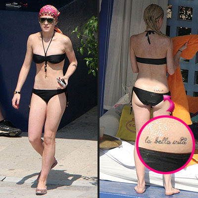 tattoo that she and British singer Lily Allen had etched onto their index 