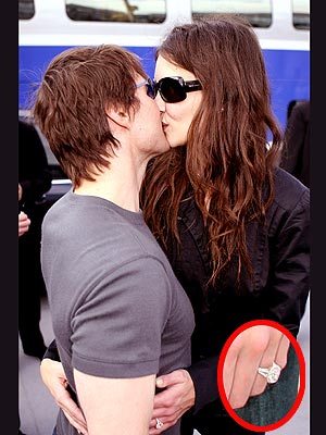 katie holmes kissing