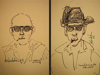 Jack Nicholson Draws Hunter S. Thompson | Jack Nicholson