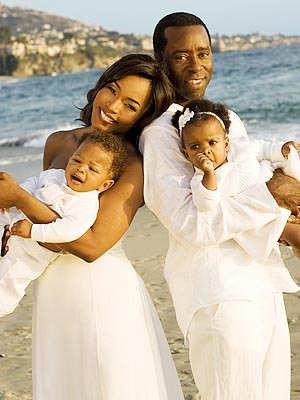 Courtney Vance and Angela Bassett with children