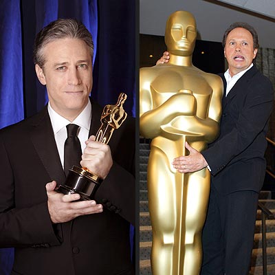 What does emcee Jon Stewart have in common with veteran Oscar host Billy Crystal?