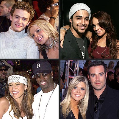 Which former twosome made their first public appearance together as a couple at the VMAs?