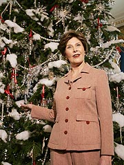 Laura Bush Unveils White House Christmas Decor