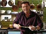 The chef shows how to make a simple, savory party snack
