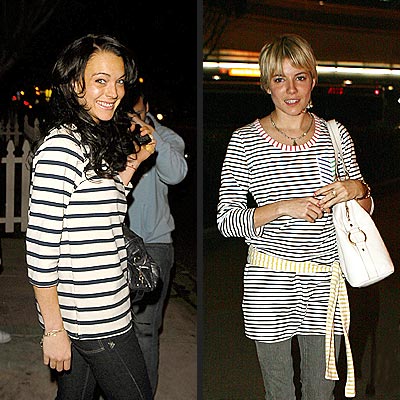 STARS IN STRIPES photo | Lindsay Lohan, Sienna Miller