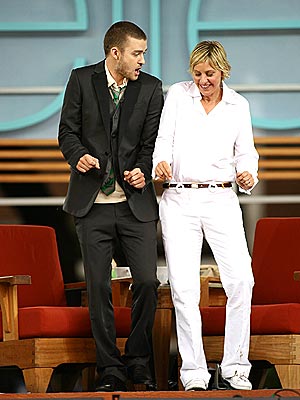 ALL THE RIGHT MOVES  photo | Ellen DeGeneres, Justin Timberlake
