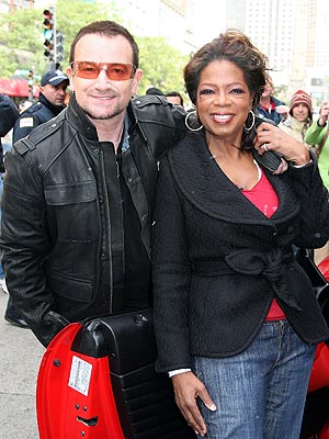 SEEING 'RED'  photo | Bono, Oprah Winfrey