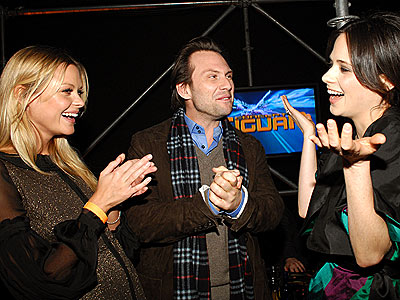 THREE'S COMPANY photo | Christian Slater, Jaime King, Zooey Deschanel