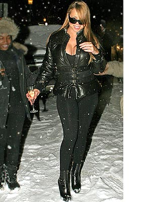 In pure Mariah style, the singer braved the snowiest night in Aspen 