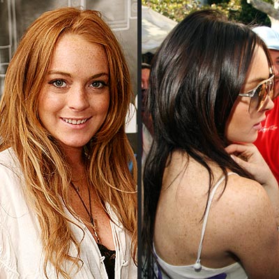 Lindsay Lohan Hairstyle on Celebrity Makeovers   Dark Magic   Lindsay Lohan   People Com
