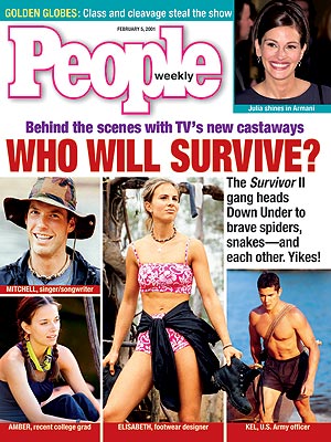  photo | Reality TV, Survivor, TV Milestones, Amber Brkich, Elisabeth Hasselbeck, Julia Roberts, Kel Gleason, Mitchell Olson