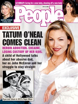  photo | Substance Abuse, Famous Bloodlines, Tatum O'Neal Cover, Elizabeth Hurley, Martha Stewart, Ryan O'Neal, Tatum O'Neal