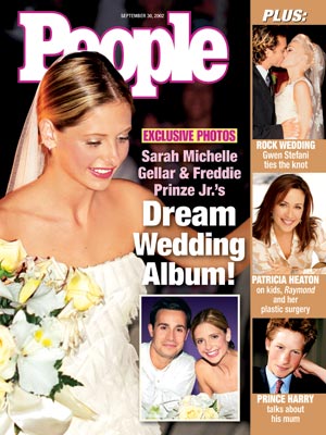  photo | Weddings, Celebrity Wedding Albums, Sarah Michelle Gellar Cover, Freddie Prinze Jr., Gavin Rossdale, Gwen Stefani, Patricia Heaton, Prince Harry, Sarah Michelle Gellar