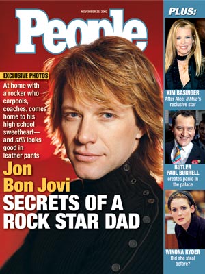  photo | Kids & Family Life, Hot Dads, Jon Bon Jovi Cover, Musical Hitmakers, Rock Stars, Jon Bon Jovi, Kim Basinger, Paul Burrell, Winona Ryder