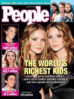  photo | Ashley Olsen Cover, Famous Bloodlines, Growing Up on the Cover, Moppets: Kid Stars, Mary-Kate Olsen Cover, Ashley Olsen, Athina Onassis Roussel, Barry Gibb, Charlotte Church, Frankie Muniz, Mary-Kate Olsen, Maurice Gibb, Robin Gibb