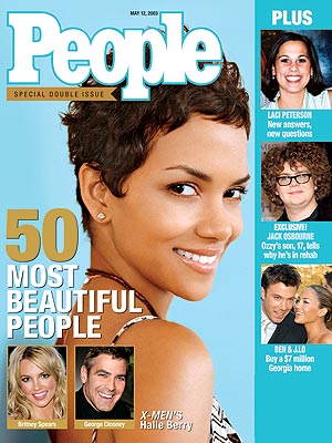  photo | X-Men, Hairdos, Halle Berry Cover, Most Beautiful on Covers, Ben Affleck, Britney Spears, George Clooney, Halle Berry, Jack Osbourne, Jennifer Lopez, Laci Peterson