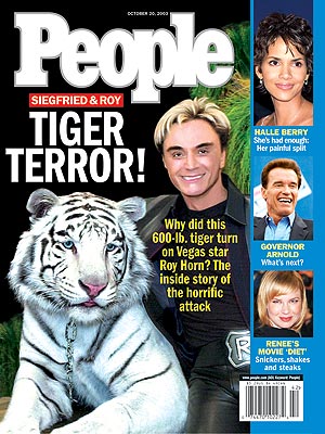  photo | Non-Humans, Roy Uwehudwigltorn Cover, Arnold Schwarzenegger, Halle Berry, Renee Zellweger, Roy Horn