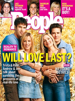  photo | Couples, Weddings, The Bachelor, 2000, Real People Stories, Andrew Firestone, Bob Guiney, Jen Schefft, Laci Peterson, Reese Witherspoon, Ryan Sutter, Trista Rehn