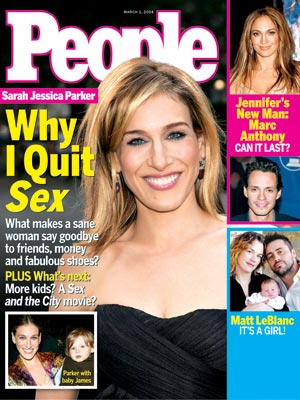  photo | 2000, Sarah Jessica Parker Cover, Young Hollywood Moms, Jennifer Lopez, Marc Anthony, Matt LeBlanc, Sarah Jessica Parker