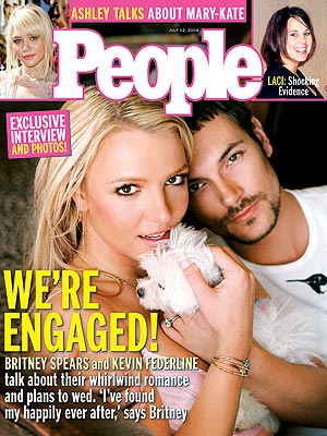  photo | Engagements, Animals On Cover, Britney Spears Cover, Kevin Federline Cover, Ashley Olsen, Britney Spears, Kevin Federline, Laci Peterson