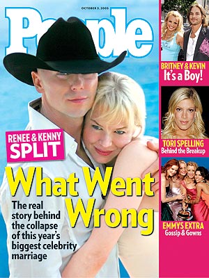  photo | Divorced, Shortest Marriages, 2000, Emmys on Covers, Kenny Chesney Cover, Renee Zellweger Cover, Britney Spears, Eva Longoria Parker, Felicity Huffman, Kenny Chesney, Kevin Federline, Marcia Cross, Nicollette Sheridan, Renee Zellweger, Tori Spelling