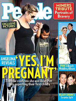  photo | Commitment and Kids Without Marriage, Kids & Family Life, Pregnancy, Angelina Jolie Cover, Angelina Jolie, Carey Hart, Chad Lowe, Hilary Swank, Maddox Jolie-Pitt, Pink