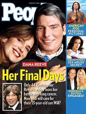  photo | Death, Cancer, Christopher Reeve Cover, Dana Reeve Cover, Ace Young, Christopher Reeve, Dana Reeve, Michael Bolton, Nicollette Sheridan, Teri Hatcher