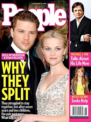  photo | Divorced, 2000, Reese Witherspoon Cover, Michael J. Fox, Nicole Richie, Reese Witherspoon, Ryan Phillippe