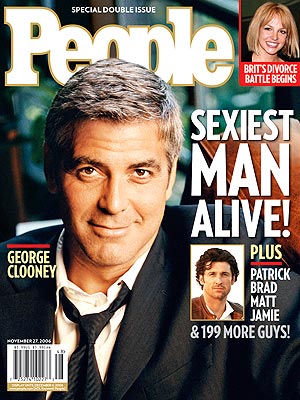  photo | George Clooney Cover, Sexiest Man Alive, Britney Spears, George Clooney, Patrick Dempsey