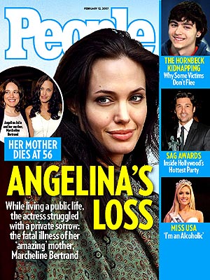  photo | Death, Famous Family Tragedies, Cancer, Angelina Jolie Cover, Dark Side of Fame, Coping and Overcoming Illness, Angelina Jolie, Patrick Dempsey, Shawn Hornbeck, Tara Conner