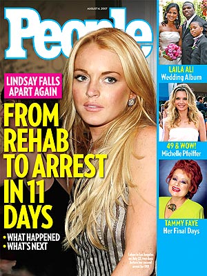  photo | DUIs, Meltdowns, Rehab, Substance Abuse, Celebrity Crime, Rocky Road Rehab, Dark Side of Fame, Lindsay Lohan Cover, Stars Behaving Badly, Laila Ali, Lindsay Lohan, Michelle Pfeiffer, Tammy Faye Messner