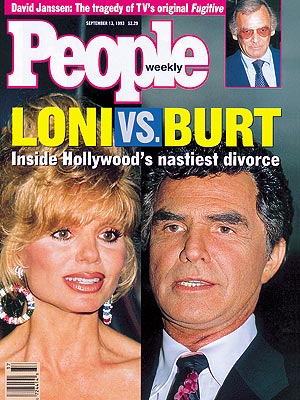  photo | Couples, Divorced, Burt Reynolds Cover, Loni Anderson Cover, Nasty Breakups and Divorces, Burt Reynolds, Loni Anderson