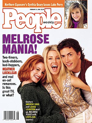  photo | Melrose Place, 1990, Andrew Shue Cover, Heather Locklear Cover, Laura Leighton Cover, Nighttime Soaps, TV Milestones, Andrew Shue, Cynthia Geary, Heather Locklear, Laura Leighton
