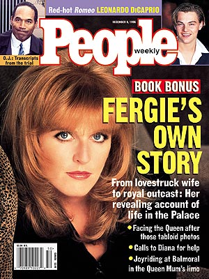  photo | Sarah Ferguson Cover, The British Royals, Leonardo DiCaprio, O.J. Simpson, Sarah Ferguson