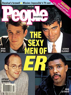  photo | ER, 1990, Anthony Edwards Cover, Eriq La Salle Cover, George Clooney Cover, Nighttime Soaps, Noah Wyle Cover, TV Milestones, Anthony Edwards, Eriq La Salle, George Clooney, Noah Wyle
