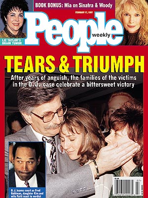  photo | Murder, OJ Simpson Trial, Fred Goldman Cover, Gripping News Stories, Historical Events, Kim Goldman Cover, Patti Goldman Cover, Coping and Overcoming Illness, Too Crazy to Believe, Elizabeth Taylor, Fred Goldman, Kim Goldman, Mia Farrow, Nicole Brown Simpson, O.J. Simpson, Patti Goldman