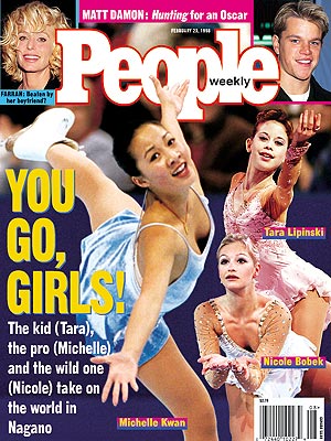  photo | Olympics, Ice, Ice Skating, Michelle Kwan Cover, Nicole Bobek Cover, Tara Lipinski Cover, Farrah Fawcett, Matt Damon, Michelle Kwan, Nicole Bobek, Tara Lipinski