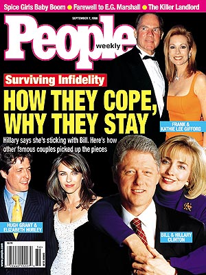  photo | Affairs, Couples, Bill Clinton Cover, Elizabeth Hurley Cover, Frank Gifford Cover, Hillary Clinton Cover, Hugh Grant Cover, Kathie Lee Gifford Cover, Bill Clinton, Elizabeth Hurley, Frank Gifford, Hillary Rodham Clinton, Hugh Grant, Kathy Lee Gifford