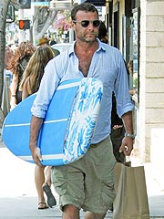 Surf's Up for Liev Schreiber in Santa Monica | Liev Schreiber