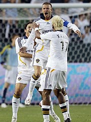 David Beckham Scores His First Galaxy Goal