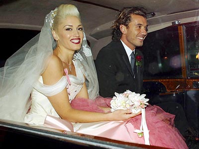 Gwen walked down the aisle in a custom gown by John Galliano, but what was she wearing when she first met husband Gavin Rossdale?