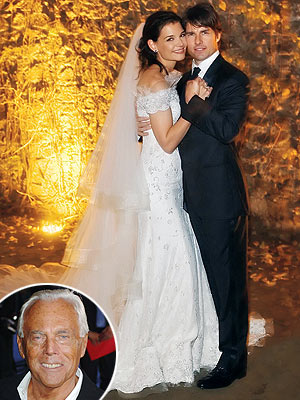 Which designer outfitted the bride and groom for their Nov. 18 Italian wedding?