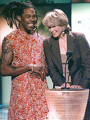 What hip-hop phrase did rapper Busta Rhymes teach unlikely presenter Martha Stewart in 1997? | Busta Rhymes, Martha Stewart
