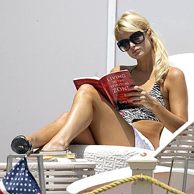 Paris Hilton White Bikini