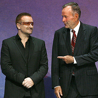 SINGING HIS PRAISES photo | Bono, George Bush
